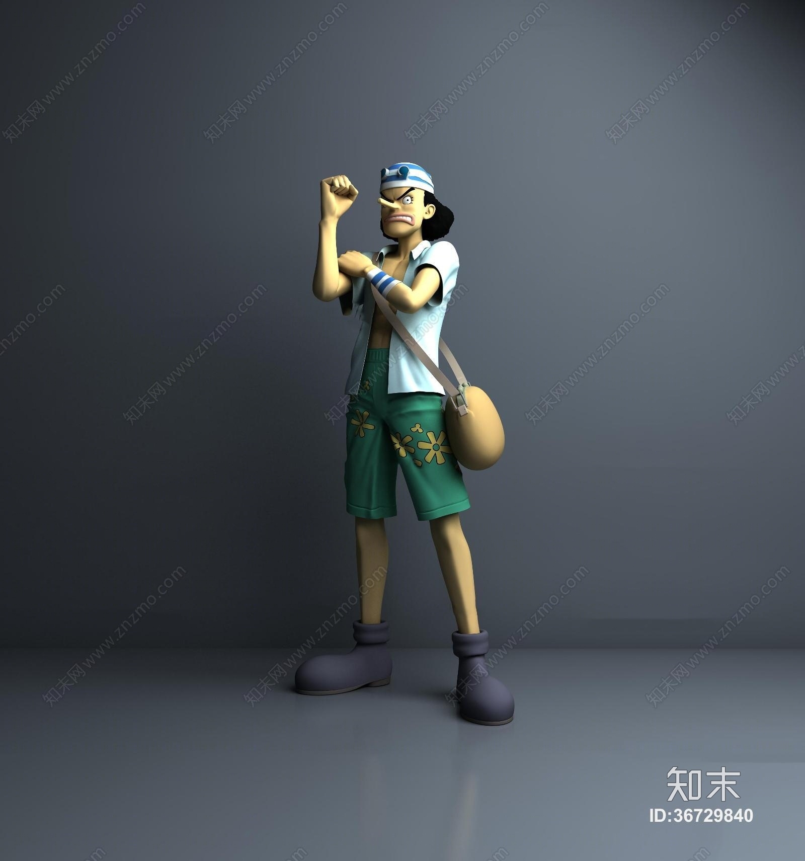 现代海贼王乌索普动漫人物3D模型下载【ID:36729840】