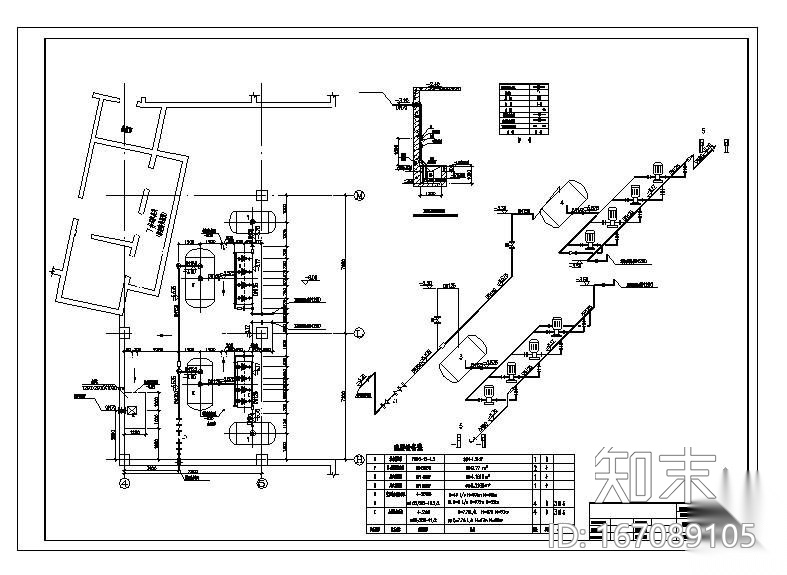 邯郸市某小区消防泵生活水泵房及中水处理站图纸cad施工图下载【ID:167089105】