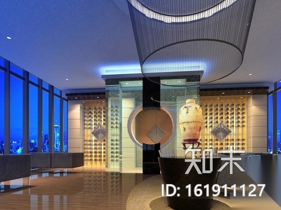 [南京]原创设计典雅中式风格商务酒店装修施工图（含效果...cad施工图下载【ID:161911127】