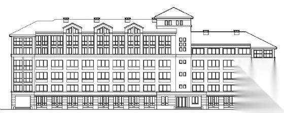 某六层学生宿舍楼建筑方案图cad施工图下载【ID:149850139】