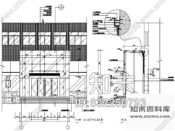 图块/节点银行主入口门厅详图cad施工图下载【ID:832250793】