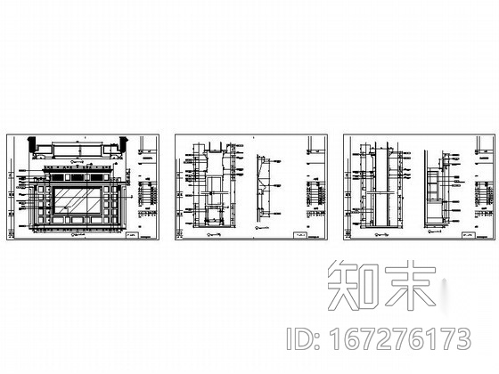 鱼缸装饰墙详图cad施工图下载【ID:167276173】