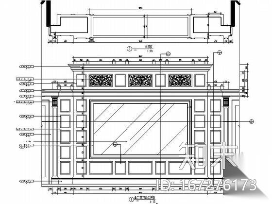 鱼缸装饰墙详图cad施工图下载【ID:167276173】