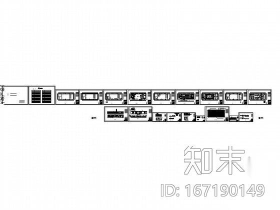 197㎡职工食堂室内装修图cad施工图下载【ID:167190149】