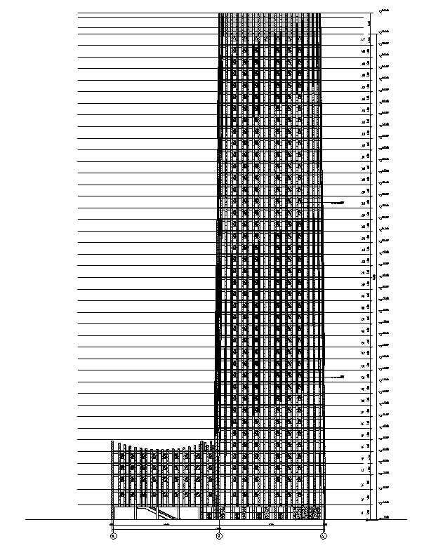 [安徽]超高层塔式办公楼建筑施工图（含水暖电全专业图纸...施工图下载【ID:149936171】