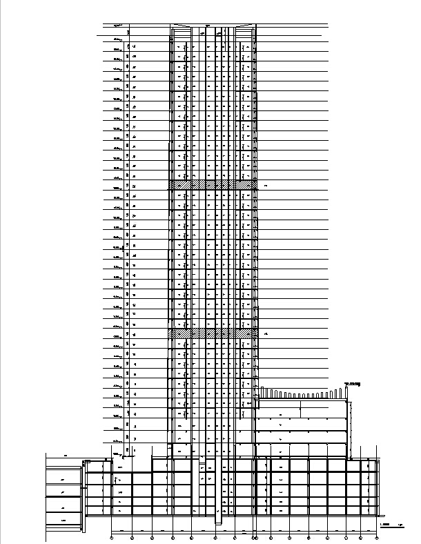 [安徽]超高层塔式办公楼建筑施工图（含水暖电全专业图纸...cad施工图下载【ID:166075193】