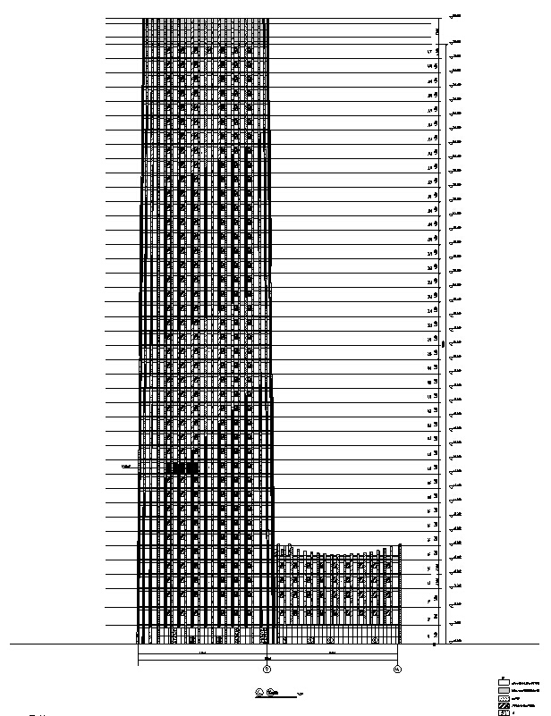 [安徽]超高层塔式办公楼建筑施工图（含水暖电全专业图纸...施工图下载【ID:149936171】