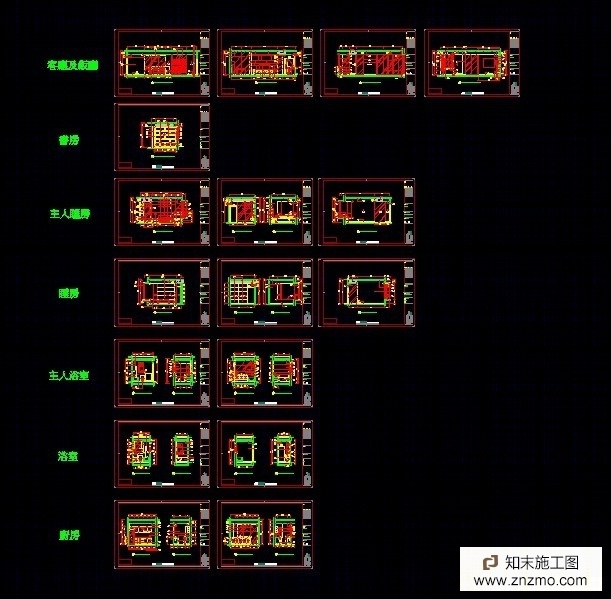 濱水城样板房施工图cad施工图下载【ID:56940572】