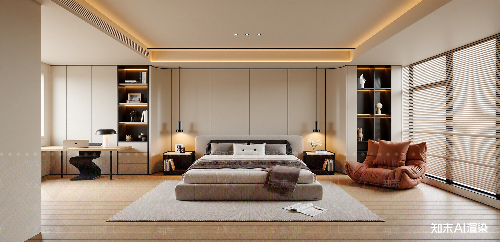 现代家居卧室SU模型下载【ID:1215952551】