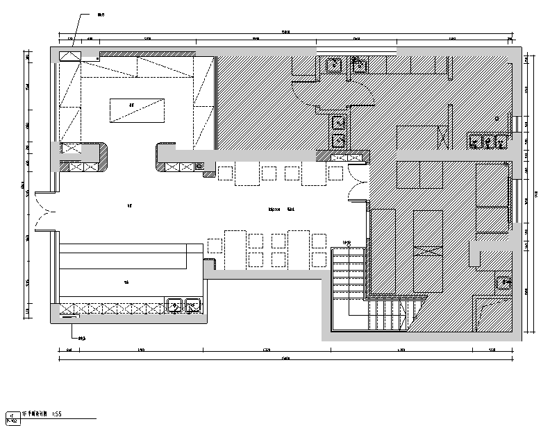 [新疆]loft风格铂晶湾咖啡厅设计施工图（附效果图）施工图下载【ID:160708110】