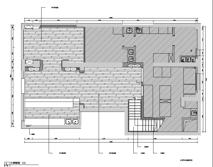 [新疆]loft风格铂晶湾咖啡厅设计施工图（附效果图）施工图下载【ID:160708110】