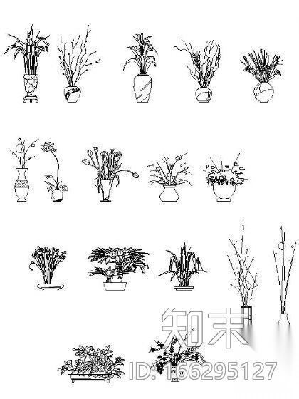 综合绿植图块集cad施工图下载【ID:166295127】