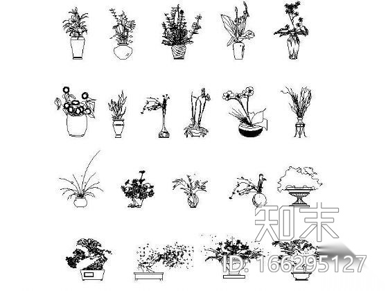 综合绿植图块集cad施工图下载【ID:166295127】