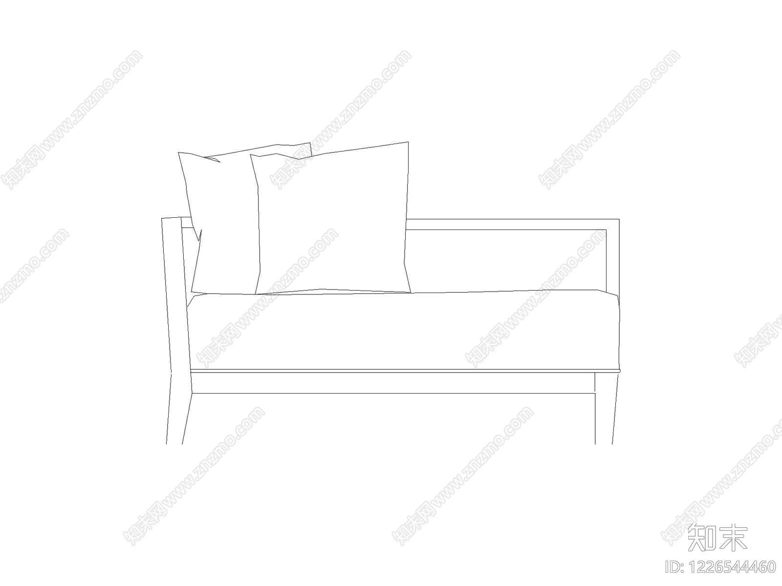沙发cad施工图下载【ID:1226544460】