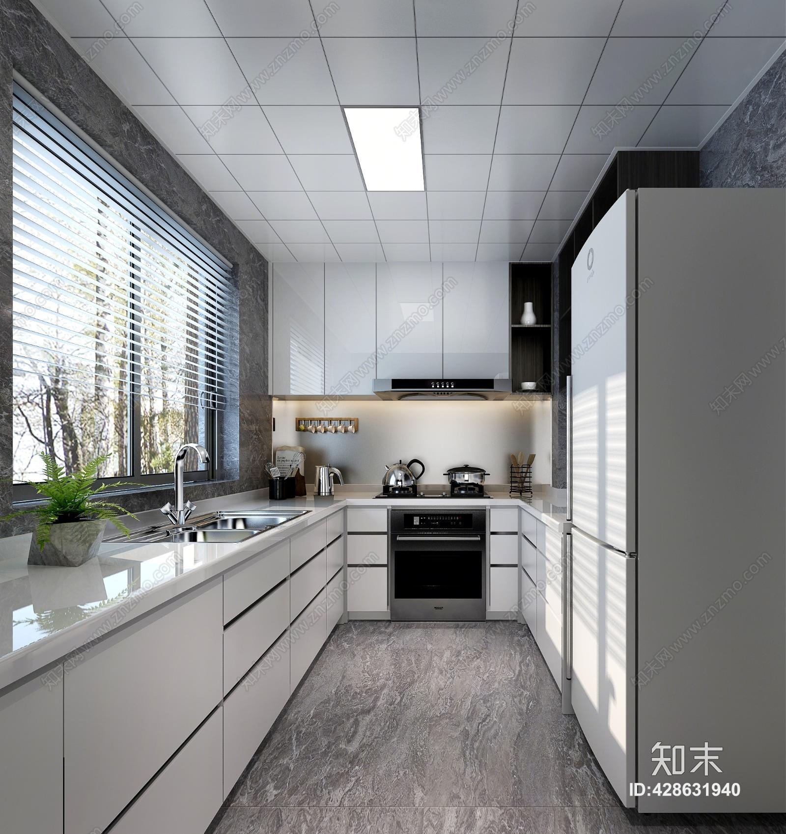 现代厨房北欧厨房_知末案例馆