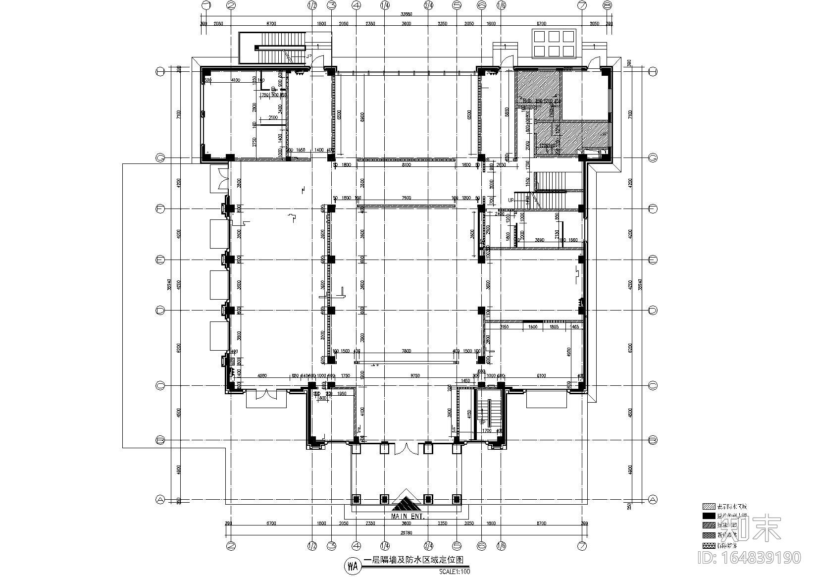 [北京]旭辉七号院售楼处施工图cad施工图下载【ID:164839190】