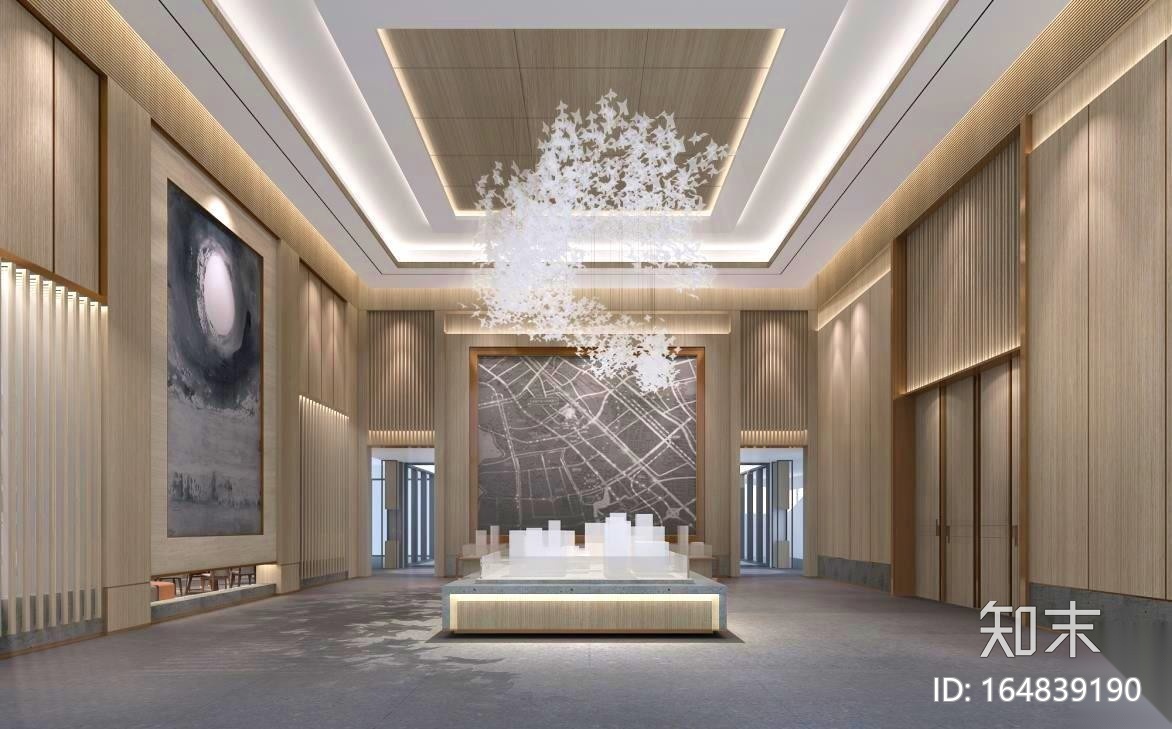 [北京]旭辉七号院售楼处施工图cad施工图下载【ID:164839190】