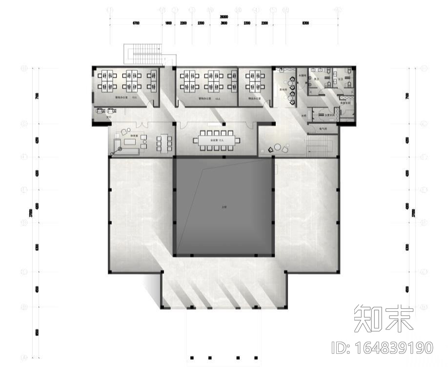[北京]旭辉七号院售楼处施工图cad施工图下载【ID:164839190】