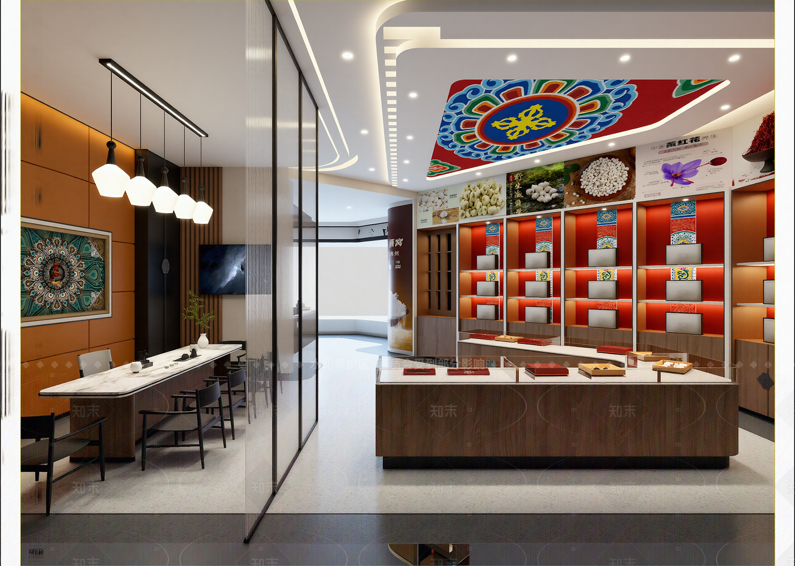 现代农产品展厅3D模型下载【ID:1214619275】