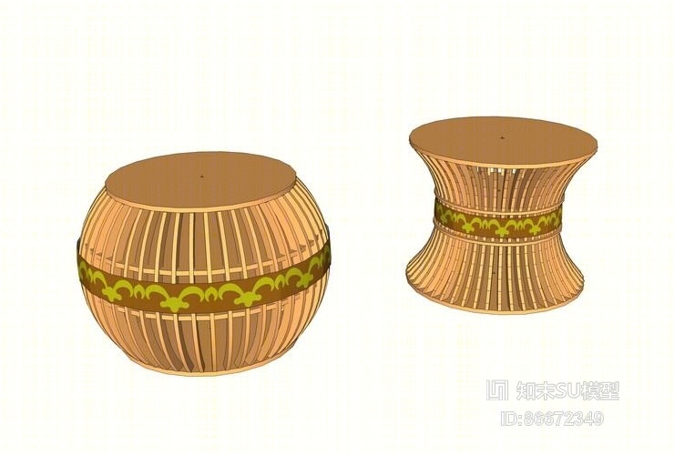 鼓凳SU模型下载【ID:86672349】