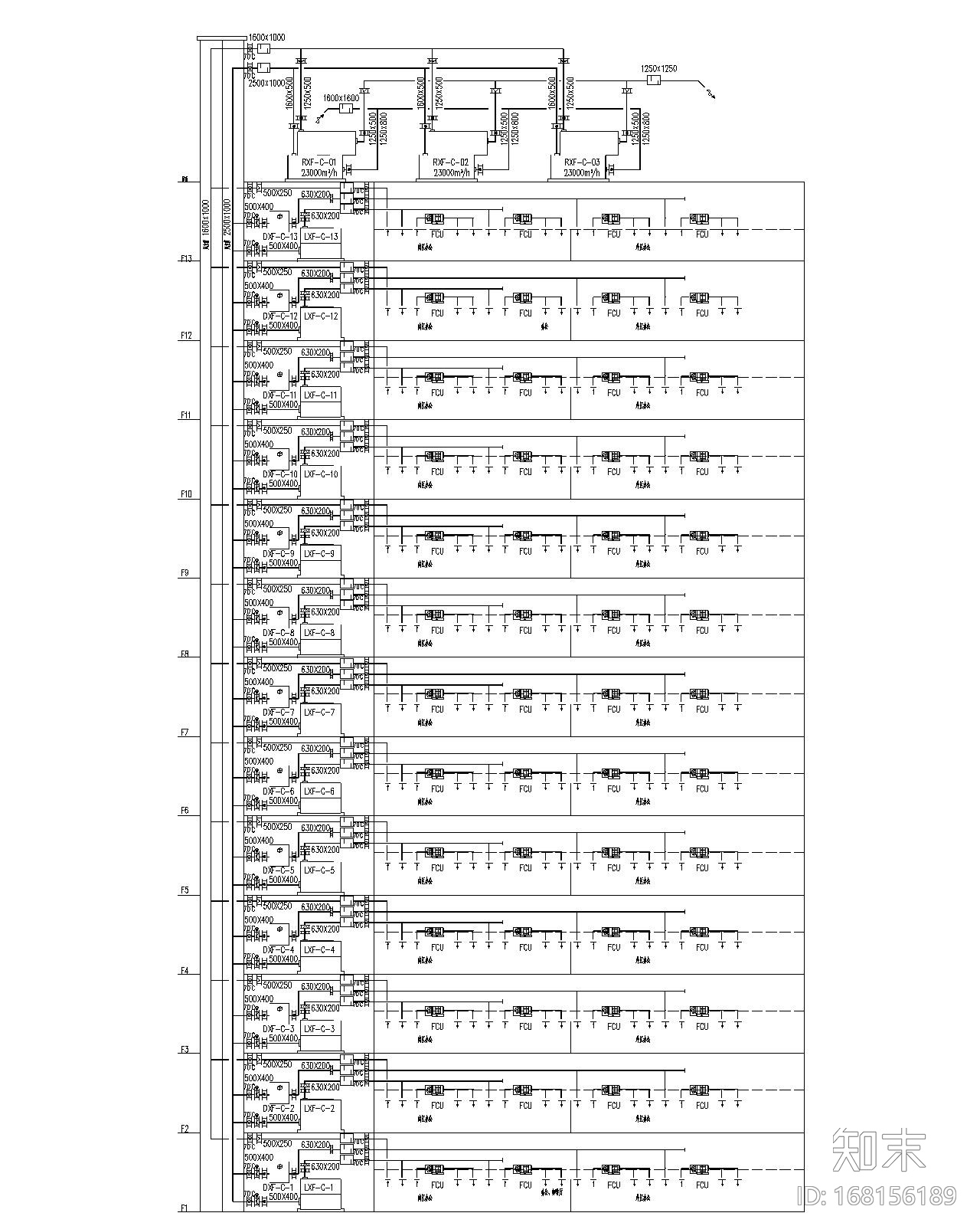 首特绿能港科技中心商业办公楼暖通空调设计cad施工图下载【ID:168156189】