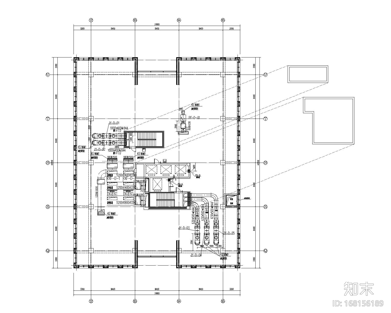 首特绿能港科技中心商业办公楼暖通空调设计cad施工图下载【ID:168156189】