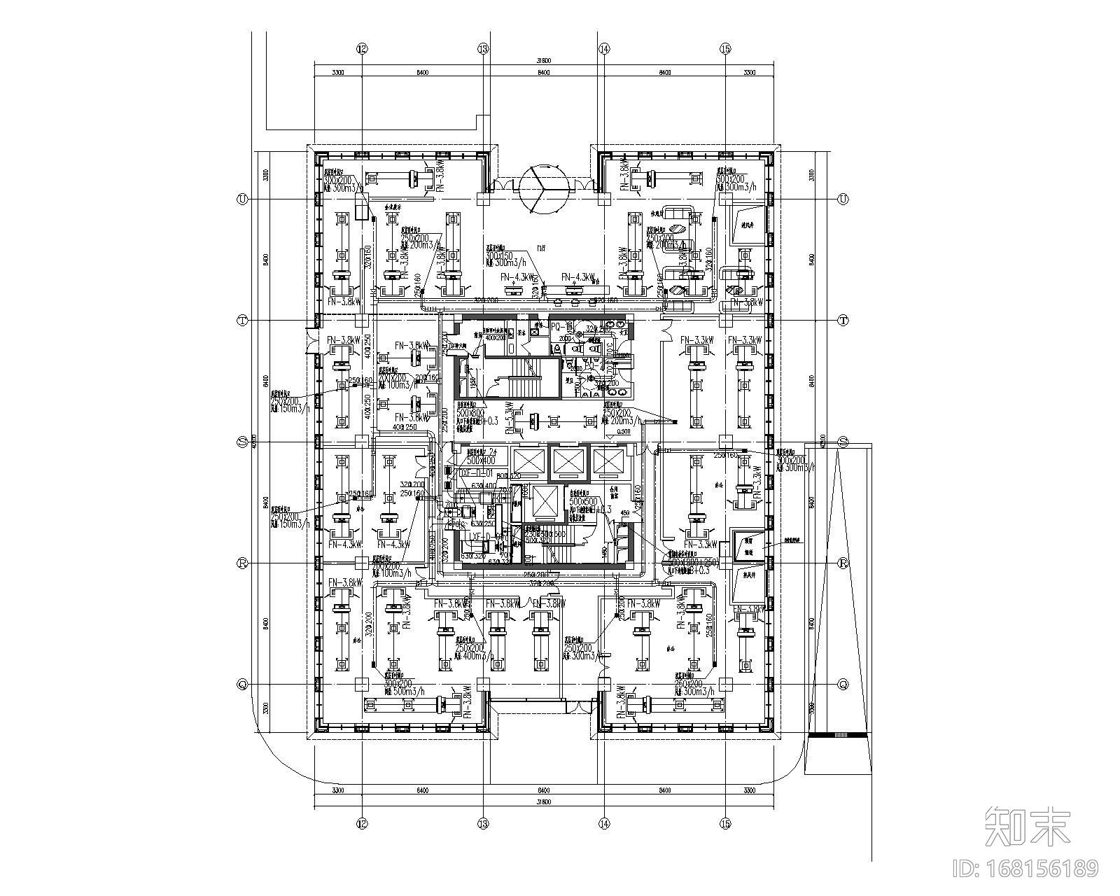 首特绿能港科技中心商业办公楼暖通空调设计cad施工图下载【ID:168156189】