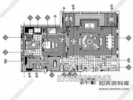 施工图浙江度假酒店总统套房装修施工图含效果cad施工图下载【ID:532035643】
