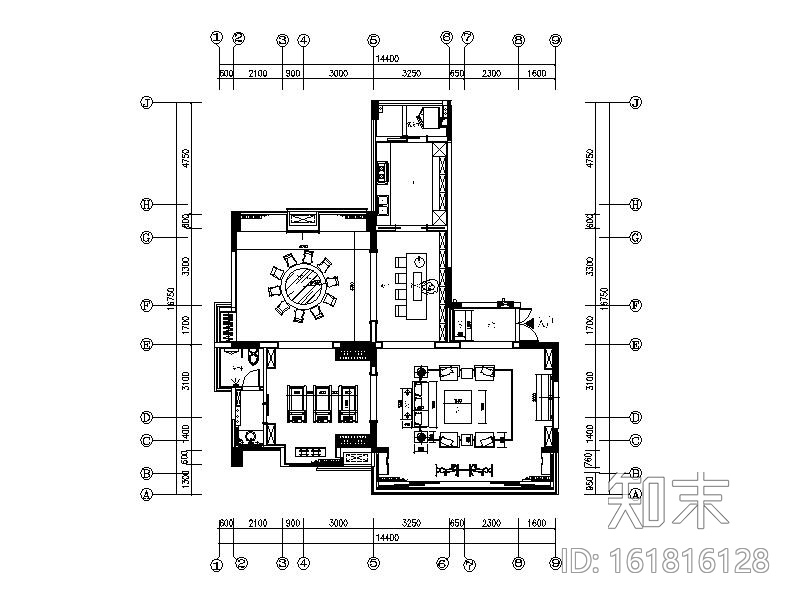 [深圳]国际高档会所设计施工图cad施工图下载【ID:161816128】