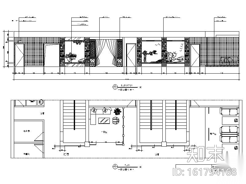 雅致茶楼室内装修图cad施工图下载【ID:161794168】