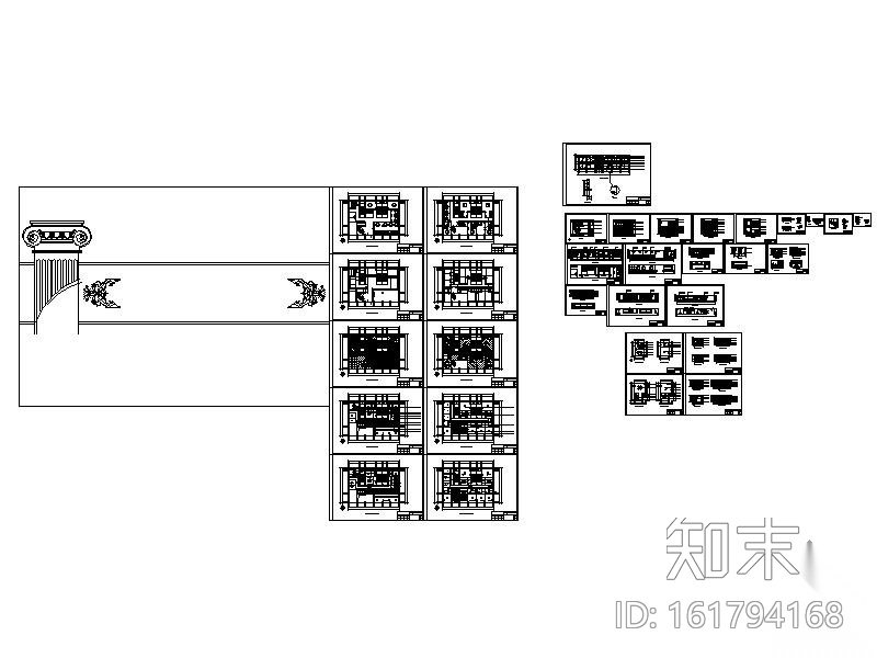 雅致茶楼室内装修图cad施工图下载【ID:161794168】