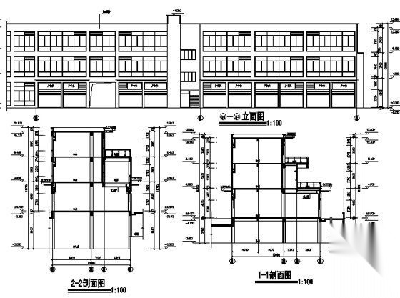 某商城三层商业街建筑群建筑施工图cad施工图下载【ID:167028180】