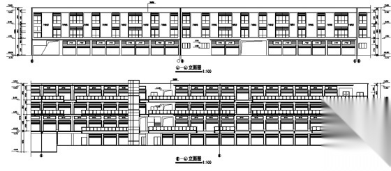 某商城三层商业街建筑群建筑施工图cad施工图下载【ID:167028180】