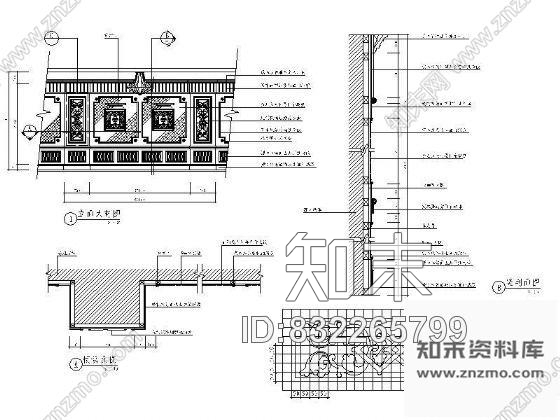 图块/节点酒楼包间立面详图Ⅲcad施工图下载【ID:832265799】