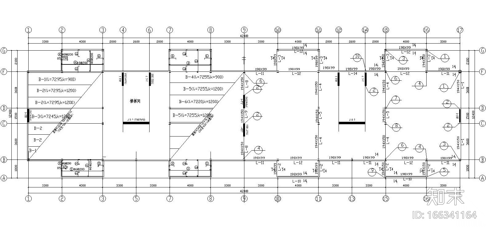 某多层钢结构住宅结构施工图（CAD）施工图下载【ID:166341164】