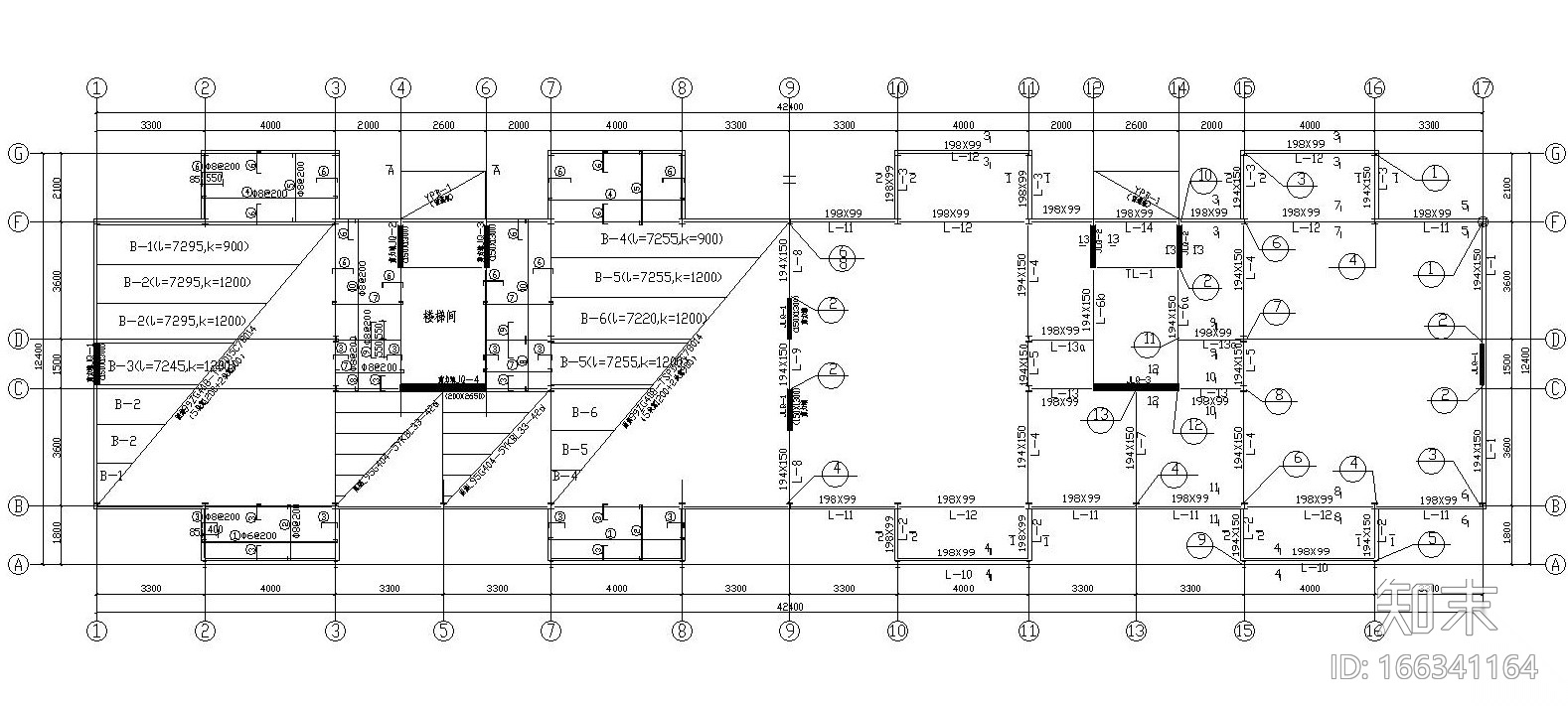 某多层钢结构住宅结构施工图（CAD）施工图下载【ID:166341164】