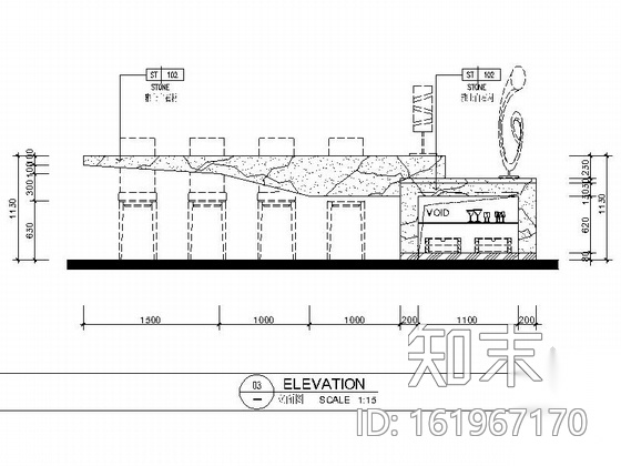 [三亚]某国际酒店行政酒廊施工图cad施工图下载【ID:161967170】