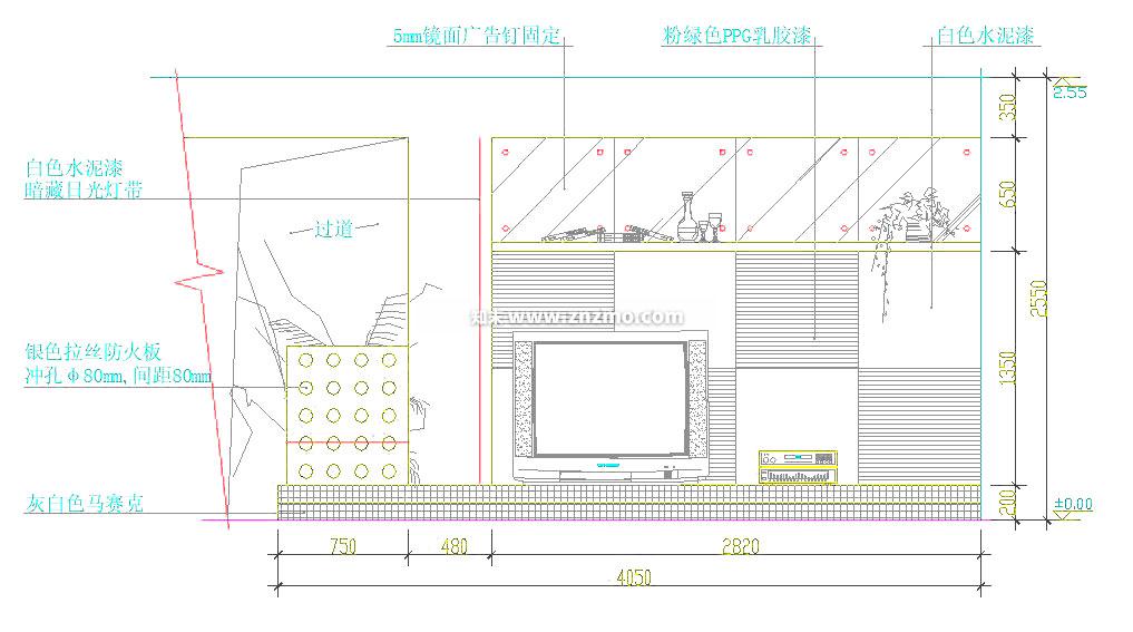 电视cad施工图下载【ID:178872169】