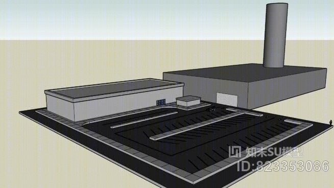 汽车工厂SU模型下载【ID:823353086】