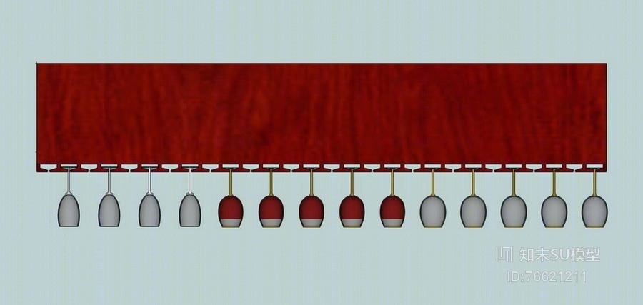 红酒杯挂件SU模型下载【ID:76621211】