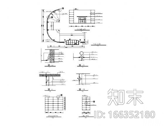 点式幕墙施工详图cad施工图下载【ID:166352180】