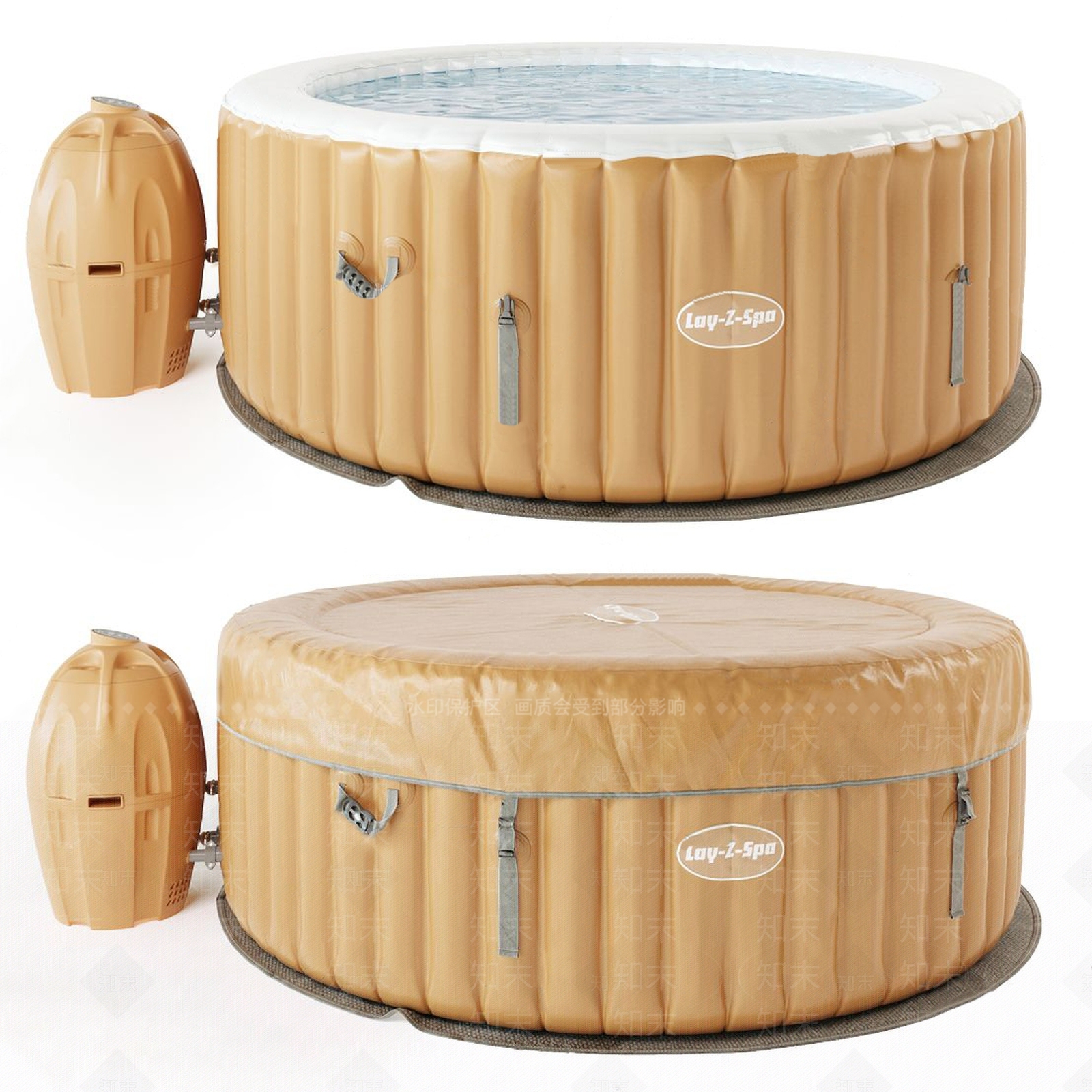 现代充气泳池儿童泳池3D模型下载【ID:1109007976】