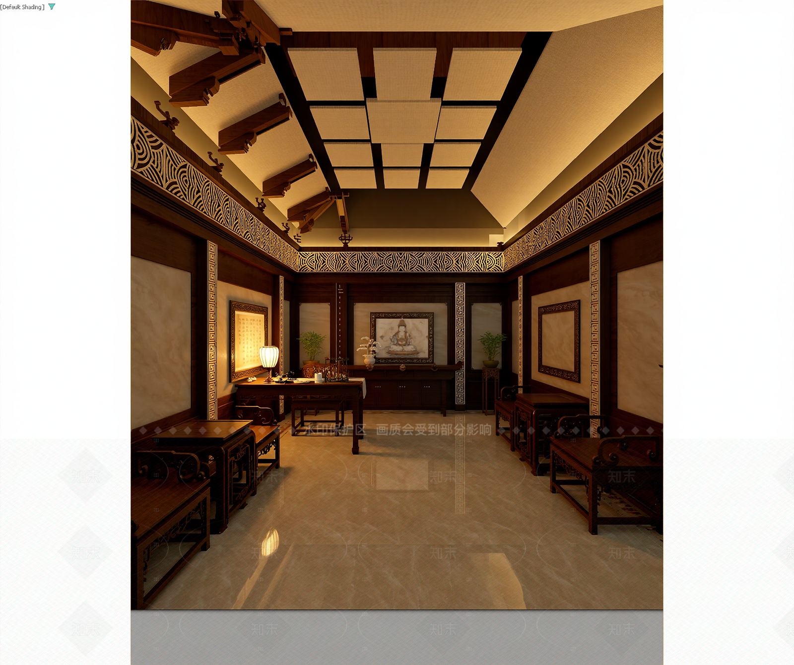 中式佛堂3D模型下载【ID:1214923472】