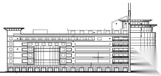 某八层建设大厦建筑施工图cad施工图下载【ID:151435114】