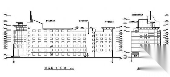 某八层建设大厦建筑施工图cad施工图下载【ID:151435114】