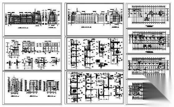 某八层建设大厦建筑施工图cad施工图下载【ID:151435114】