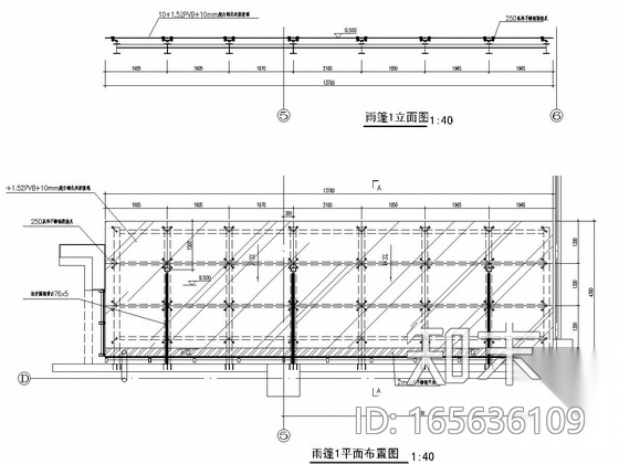 [江苏]17层剪力墙结构产业园办公楼幕墙图纸（玻璃cad施工图下载【ID:165636109】