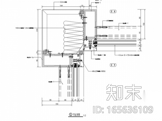 [江苏]17层剪力墙结构产业园办公楼幕墙图纸（玻璃cad施工图下载【ID:165636109】