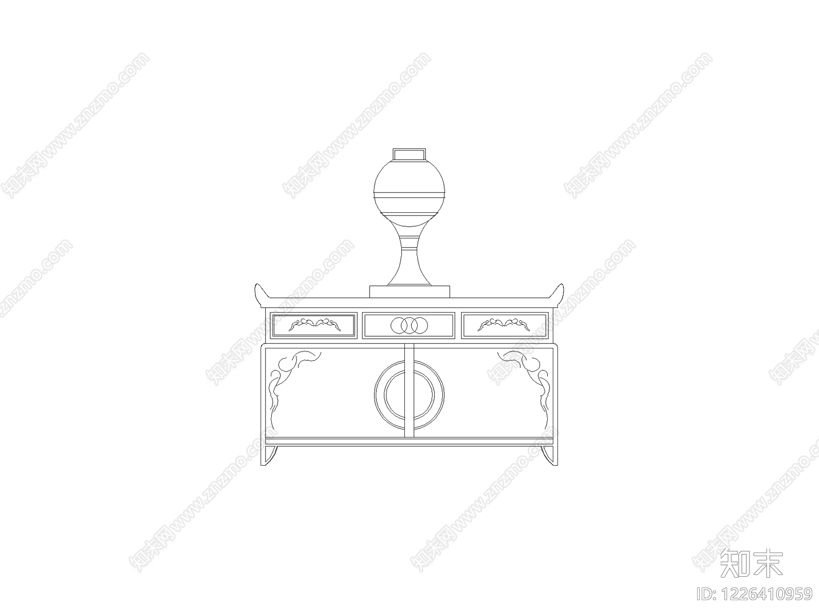 柜子平立面cad施工图下载【ID:1226410959】