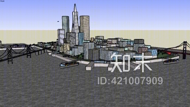 圣弗朗西斯科（三藩城）SU模型下载【ID:421007909】